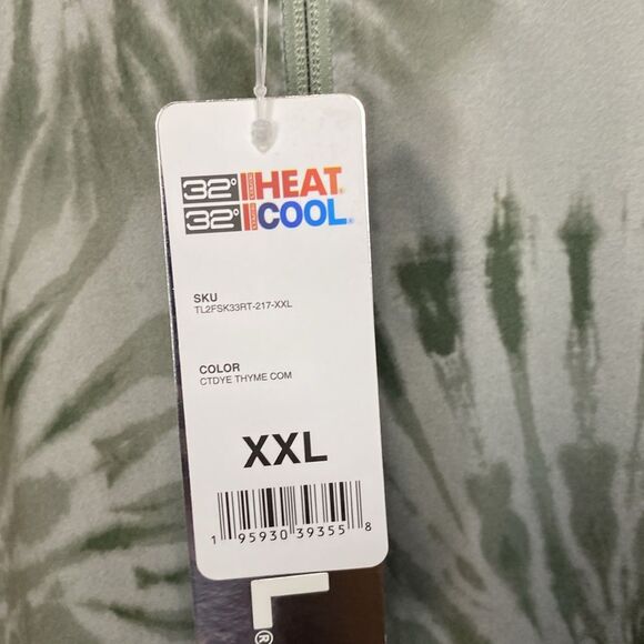 NWT New 32 Degrees 1/2 Zip Tie Dye Green Pullover Size XXL - Picture 2 of 9